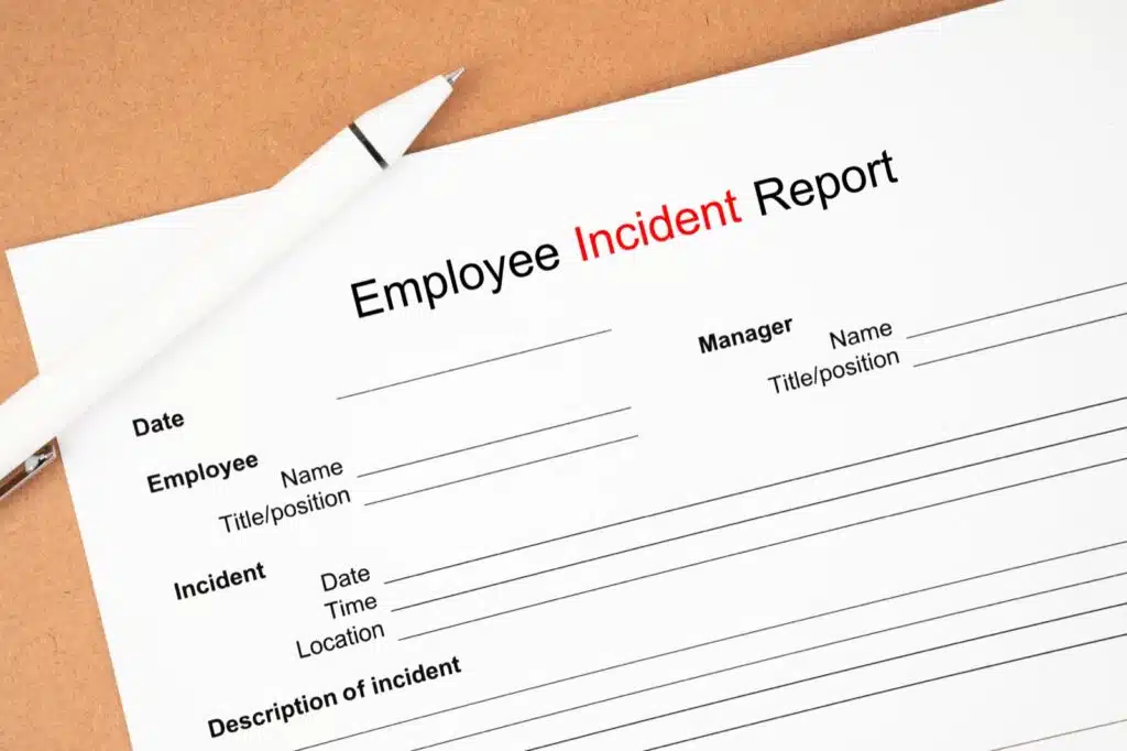 employee incident report form