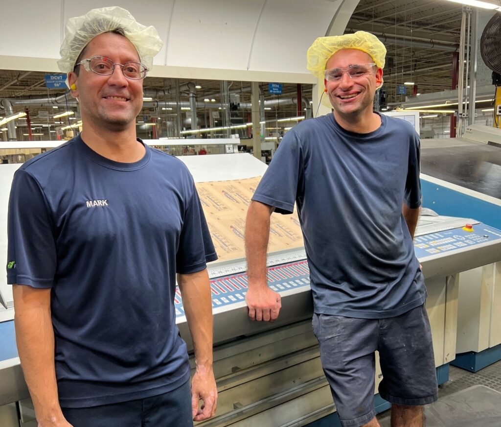 Mark Bajlo and Adam Hanson | One PaperWorks team members